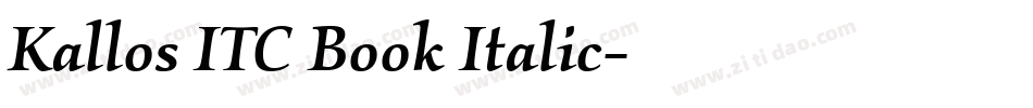 Kallos ITC Book Italic字体转换